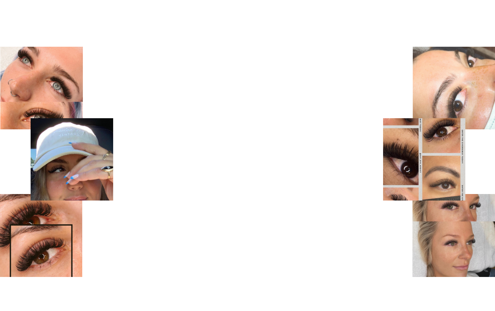 Collage of Kat Eye Studios photos used as the About page background